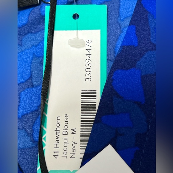 41 HAWTHORN - WOMEN'S SHEER BLUE JACQUI TOP BLOUSE - SIZE MEDIUM NWT - Picture 4 of 6